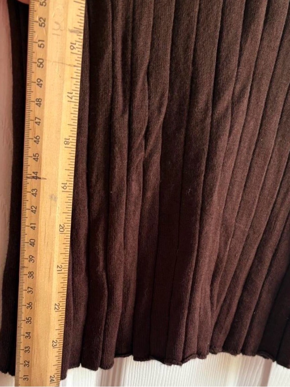 Y2K Brown Ribbed Fitted Shirt with Grommet Detail - Picture 6 of 6